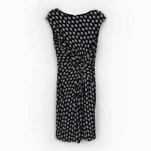 Lauren Ralph Lauren Womens Dress Size 4 Black High Neck Knot at Waist Stretch